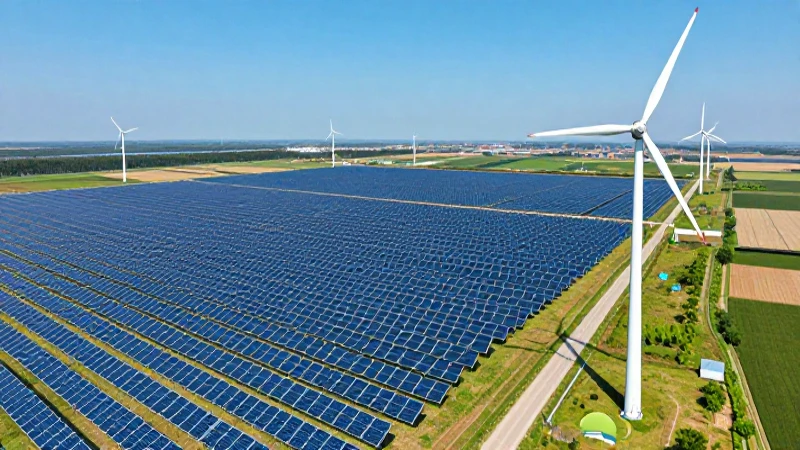 Energía renovable bajo el sol brillante