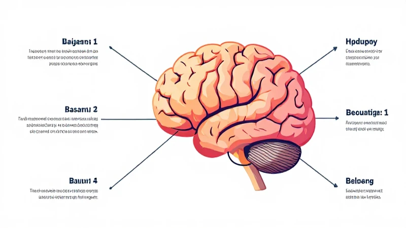 Ilustración cerebral brillante y conectada