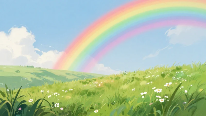 Ilustración onírica de colores vivos y naturaleza