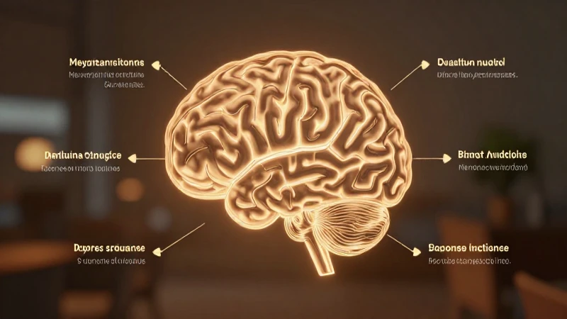 Diagrama cerebral en iluminación cinematográfica cálida