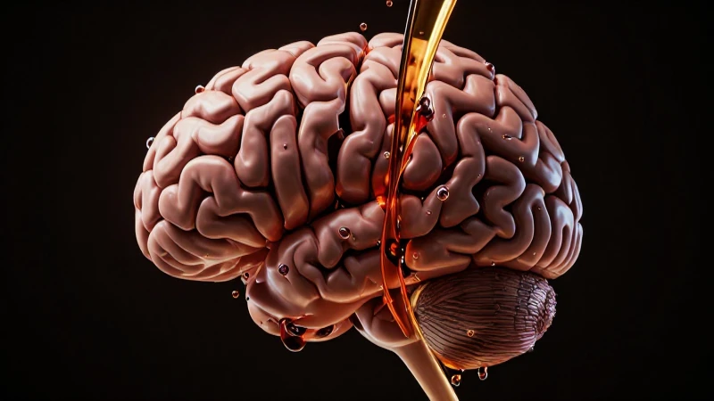 Cerebro roto bajo luz oscura y alcohol