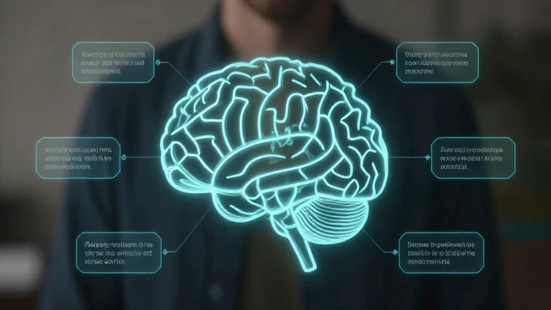 Cerebro conectado con luz cinematográfica suave