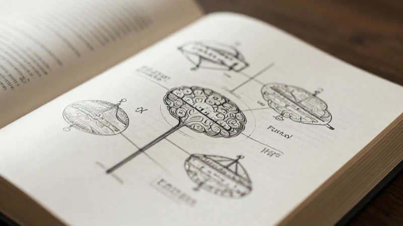Libro abierto, mapa mental suave y cálido
