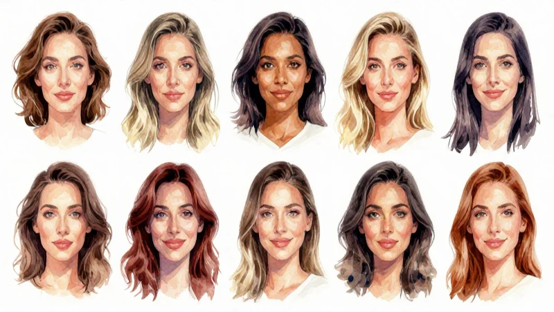 Mapa conceptual sobre el Día Internacional de la Mujer 6 Retratos femeninos diversos, estilo acuarela luminoso