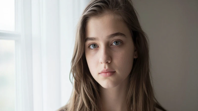 Retrato íntimo de chica iluminada suavemente