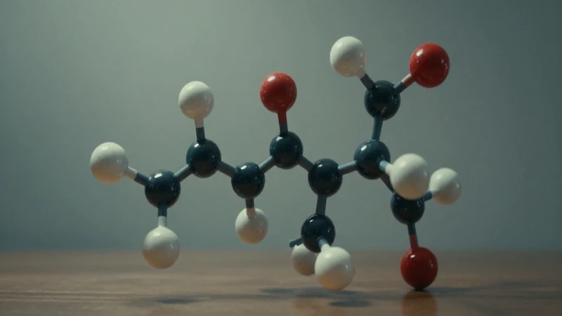 Iluminación cinematográfica sobre fentanilo molecular estilizado
