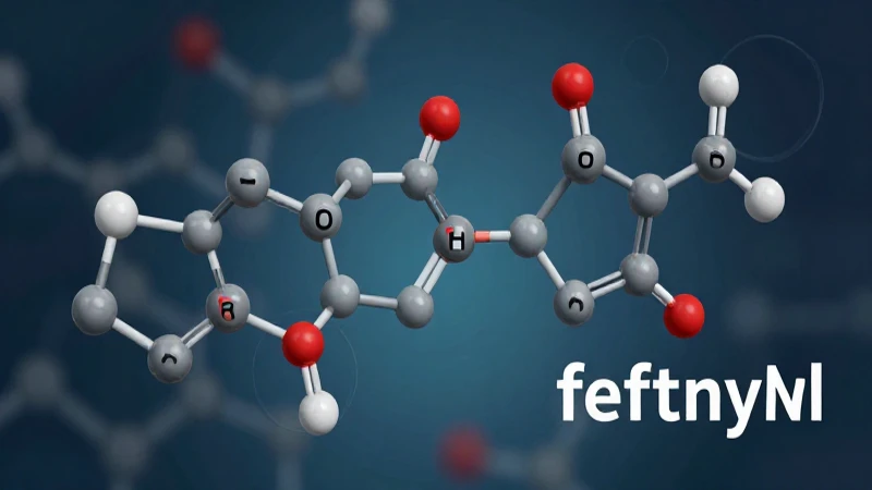 Fentanilo: estructura molecular destacada con iluminación dramática