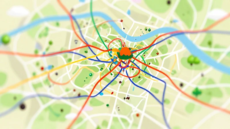 Cómo se hace un mapa conceptual sobre adverbios de frecuencia 4 Mapa colorido y caprichoso con líneas suaves
