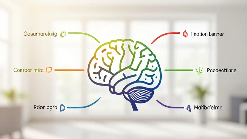 Diagrama cerebral con luz suave y difusa