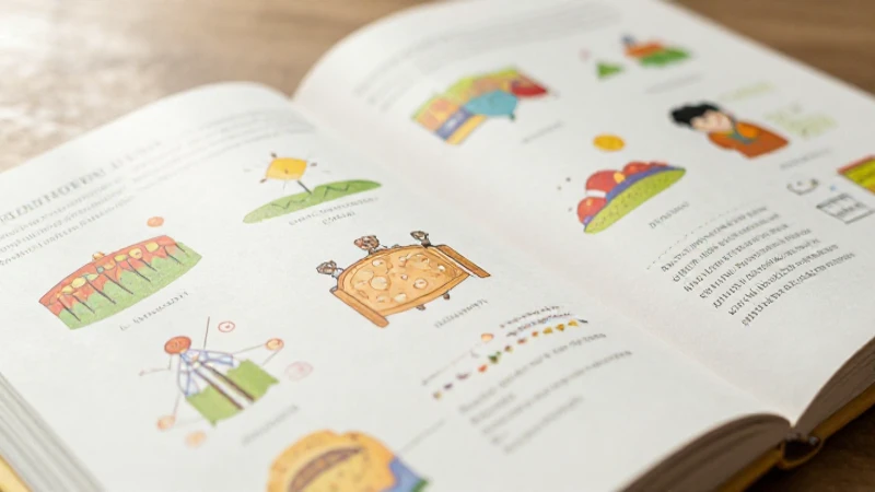Ilustración educativa, cálida y colorida