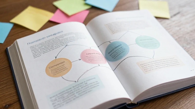 Mapa mental sobre administración estratégica 5 Libro abierto con elementos cálidos y naturales