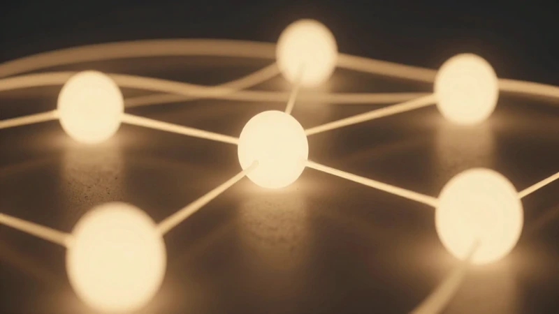 Círculos luminosos conectan una red cinematográfica