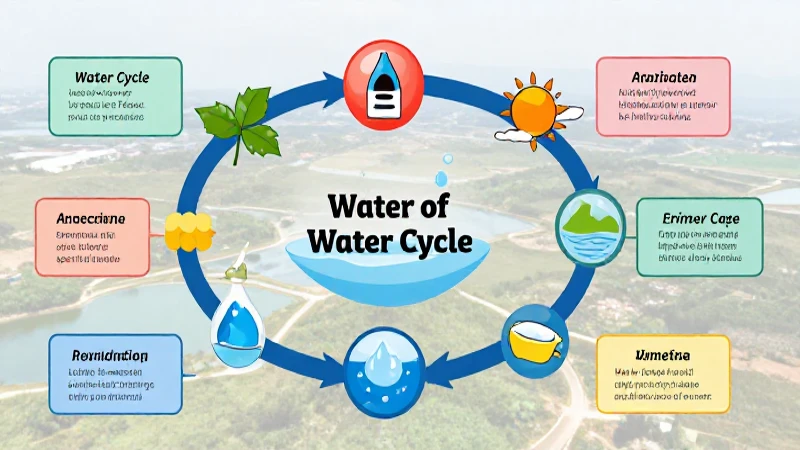 Ciclo del agua, mapa mental aireal suave