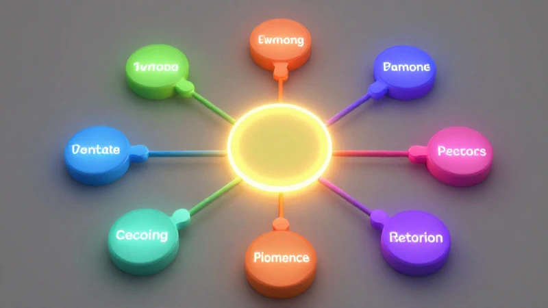Mapa mental colorido con luz suave