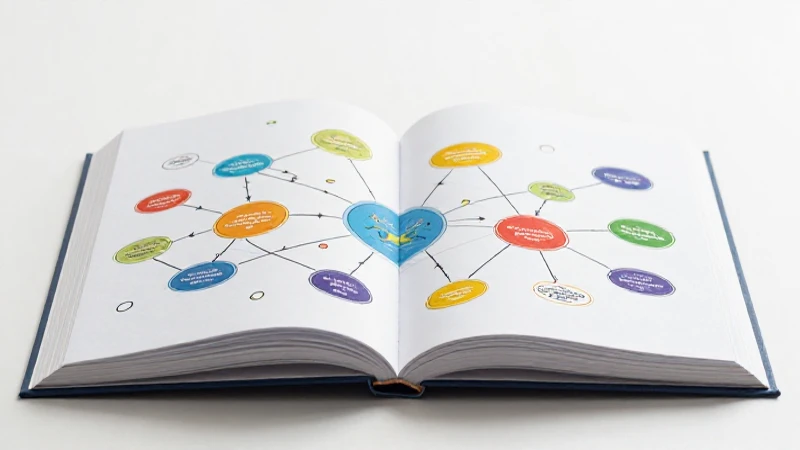Mapas conceptuales de administración: ¡Guía paso a paso! 8 Libro abierto con ideas luminosas y conexiones