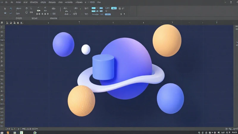 Arte digital con formas interconectadas