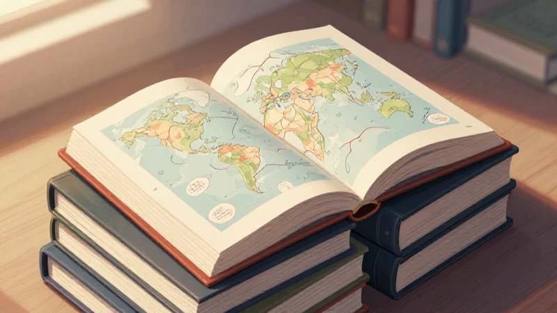 Guía visual para mapas conceptuales de géneros literarios 8 Ilustración: libros abiertos bajo luz dramática