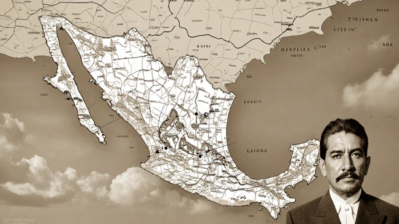 México panorámico, Zapata, tonos sépia dramáticos