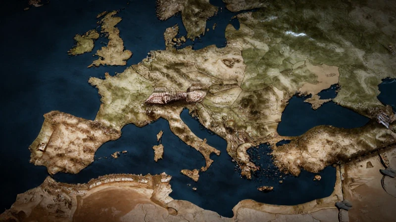 Mapas conceptuales de Roma: Explorando el Imperio Romano 8 Mapa del Imperio Romano, ruinas antiguas ilustradas
