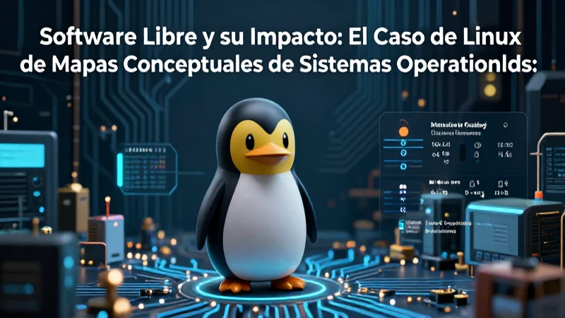 Mapas Conceptuales de Sistemas Operativos: Guía Paso a Paso 7 Linux es software libre con pingüino icónico