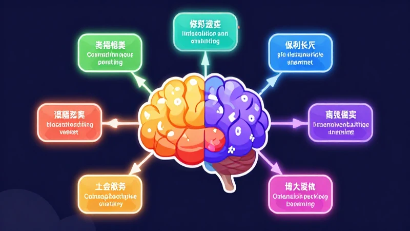 Mapa mental vibrante con líneas brillantes
