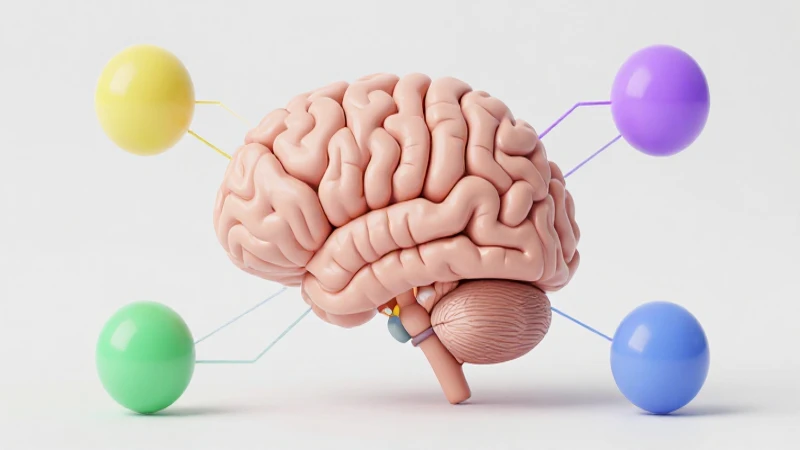 Diagrama cerebral moderno e interconectado, cercano