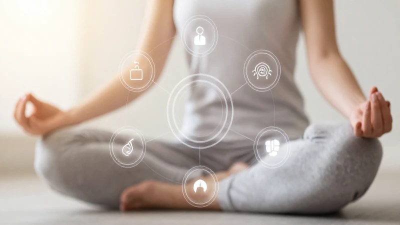 Meditación en círculos con luz cálida