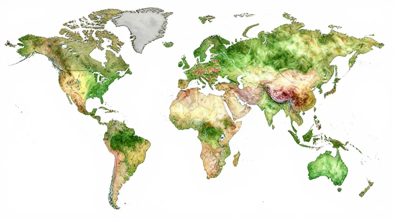 Mapa del mundo acuarela, vista aérea