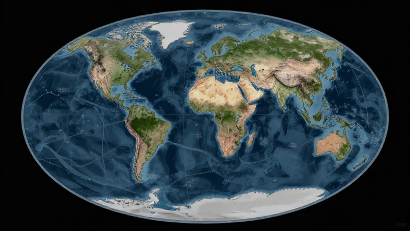 Guía completa sobre mapas demográficos y su concepto 8 Visualización global con iluminación cinematográfica aérea