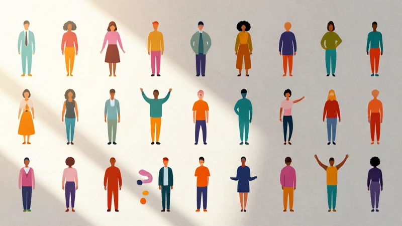 Infografía colorida con siluetas diversas y luz suave