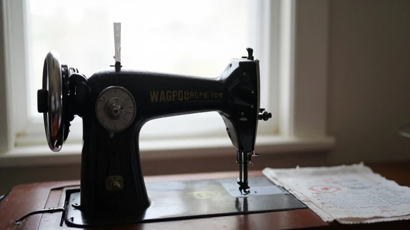 Una máquina Singer antigua irradia nostalgia