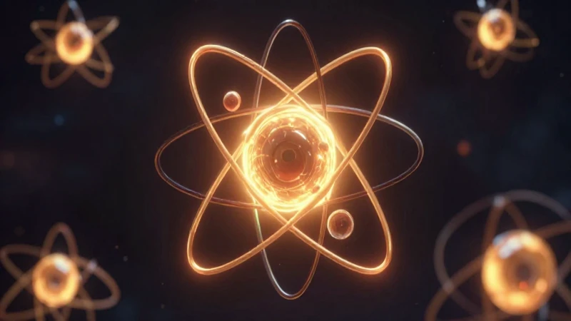 Evolución de la materia continua y discontinua en timeline 5 Ilustración detallada de átomos brillantes cinematográficos