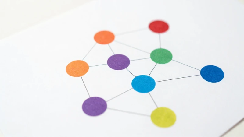 Diagrama colorido con diseño gráfico limpio