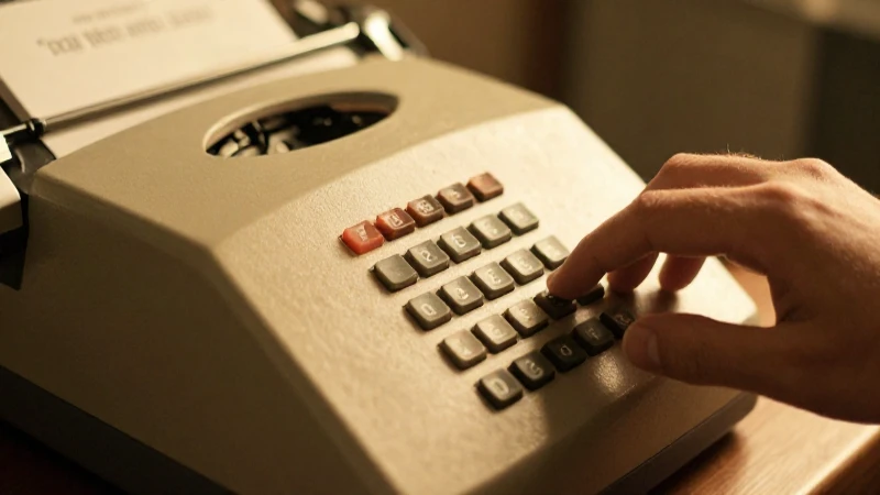 Fax antiguo con luz dorada y nitidez