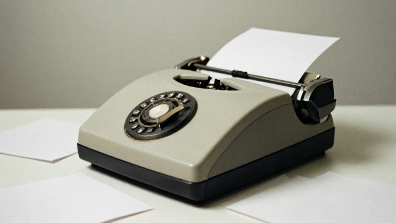 Fax antiguo con papel bajo luz suave