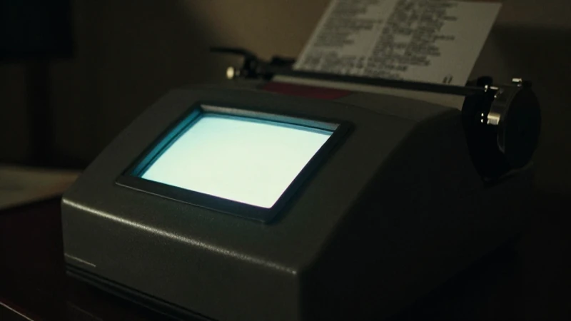 Fax antiguo con luz cinematográfica