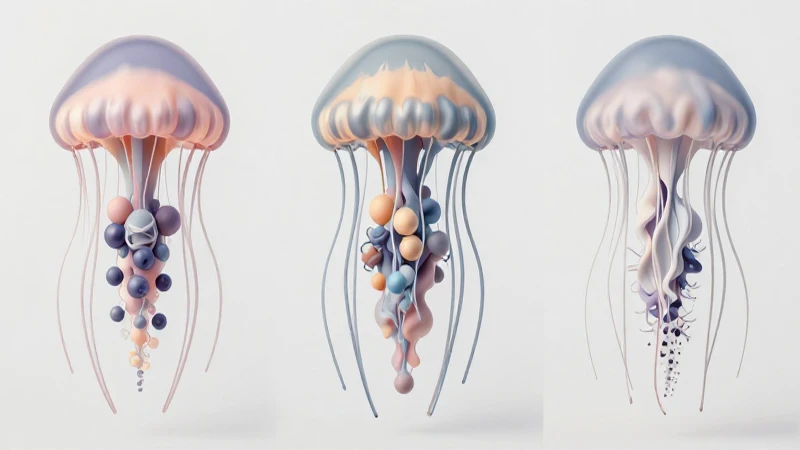 El mundo del Esquema medusa 3 Diagrama estilizado de medusa con detalles suaves