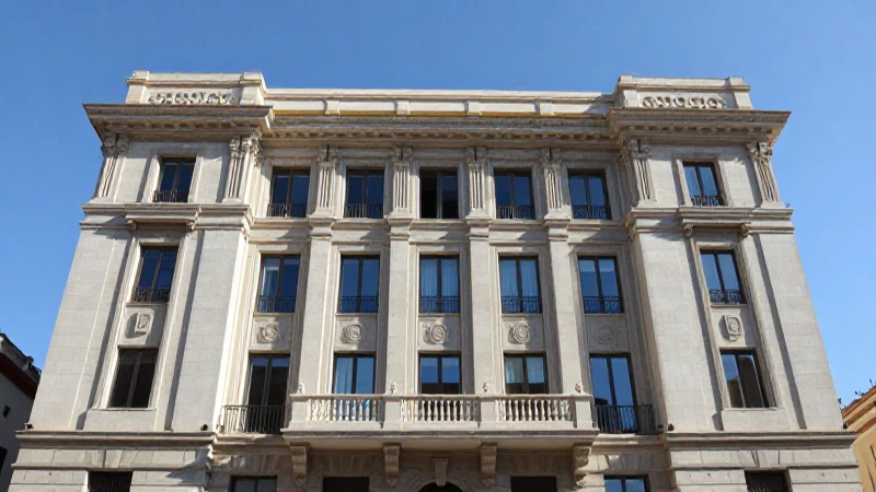 Edificio de oficinas con arquitectura española