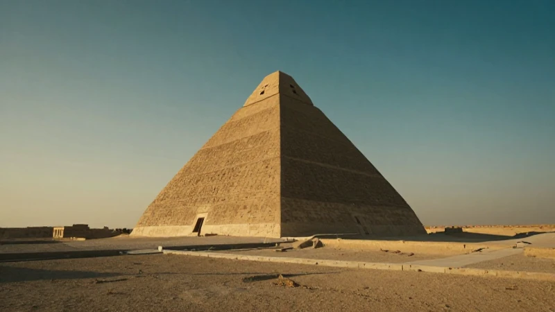 Zigurate antigua con luz cinematográfica amplia