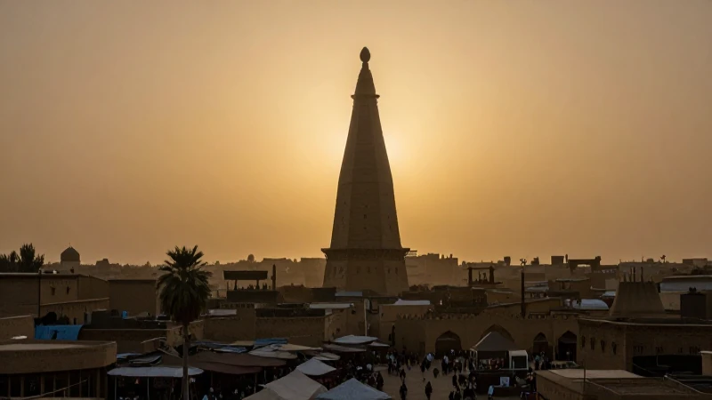 Cuál fue la evolución económica de Mesopotamia a lo largo del tiempo 6 Ziggurat imponente sobre mercado iluminado