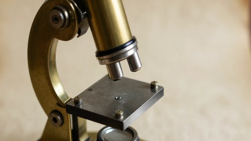 Microscopio antiguo con detalle y luz suave