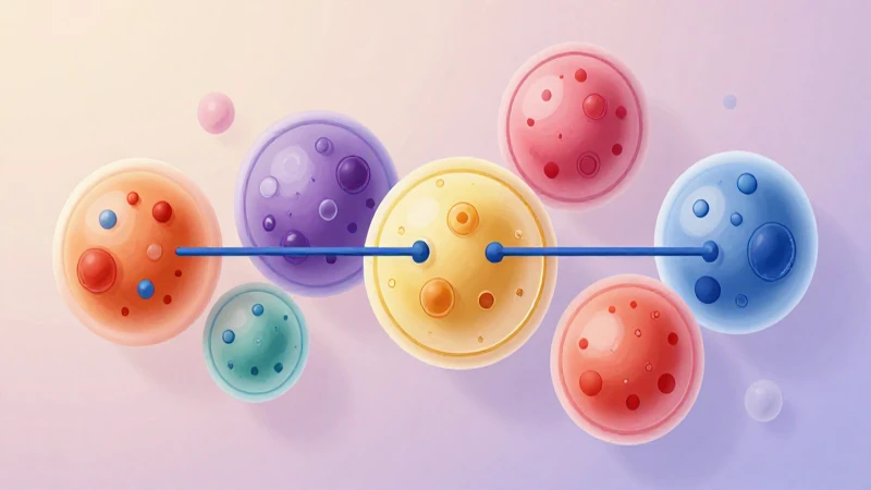 Ilustración científica de células en mitosis
