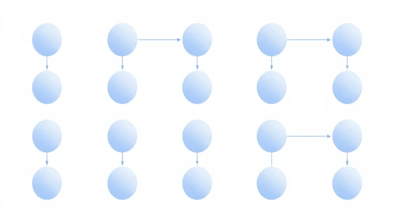 Diagrama vectorial limpio con flujo horizontal