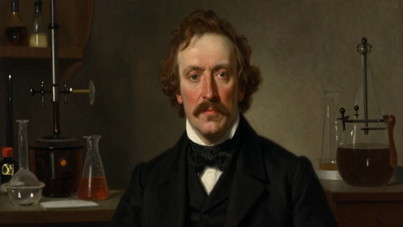 Retrato simétrico de Dalton en laboratorio