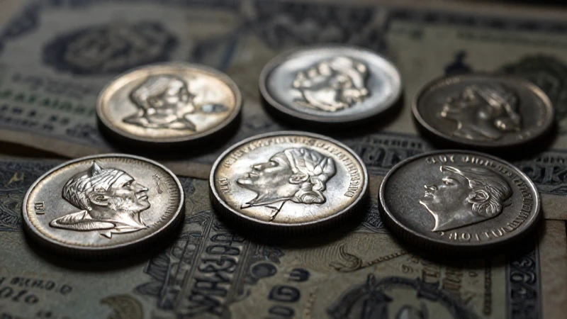 Monedas y billetes mexicanos retratados con estilo vintage