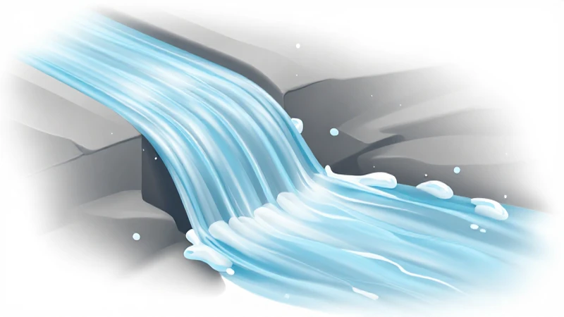 Ilustración técnica con luz suave y agua fluyente