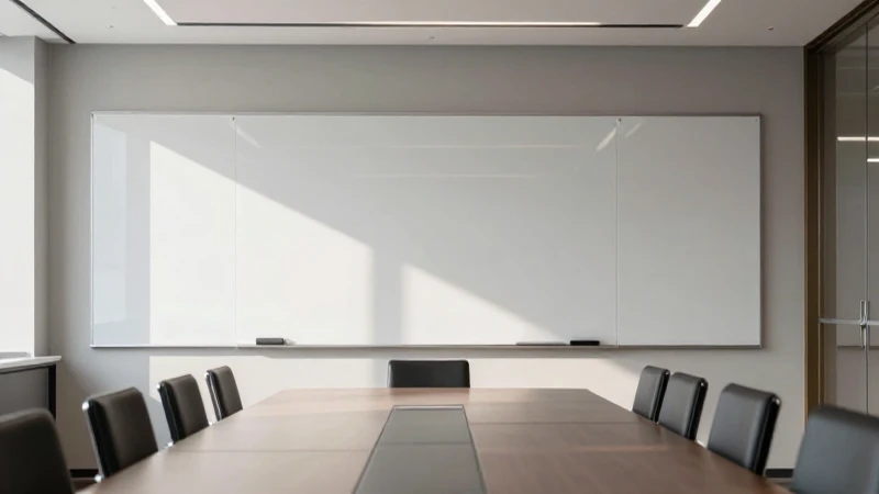 Sala moderna con luz y pizarra blanca