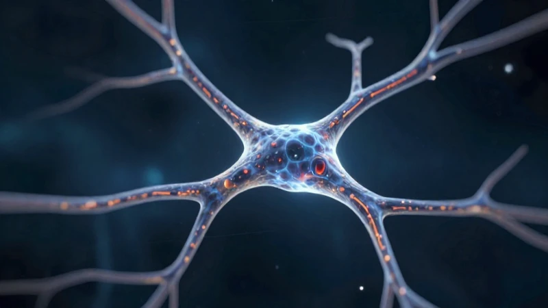 El mundo del Esquema de una neurona 3 Neurona resplandeciente, ilustración científica estilizada
