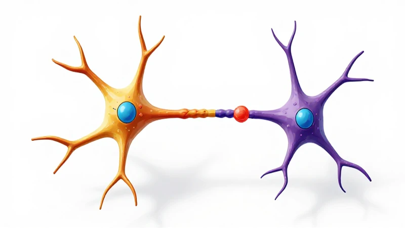 El mundo del Esquema de una neurona 7 Neurona coloreada e isométrica con detalles suaves