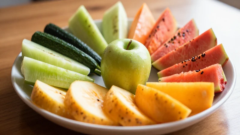Esquema Nutrición: Una guía definitiva para una alimentación saludable 5 Frutas y verduras vibrantes bajo luz cálida